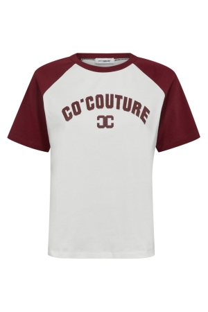 Co Couture EdgeCC block tee 11186 burgundy