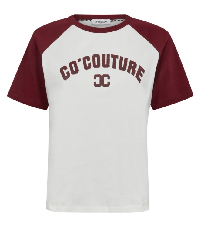 Co Couture EdgeCC block tee 11186 burgundy