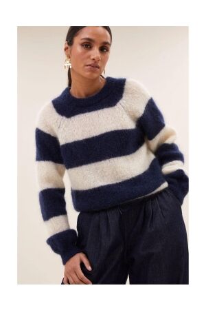 By-Bar Amsterdam Sian stripe pullover 1620 Midnight stripe