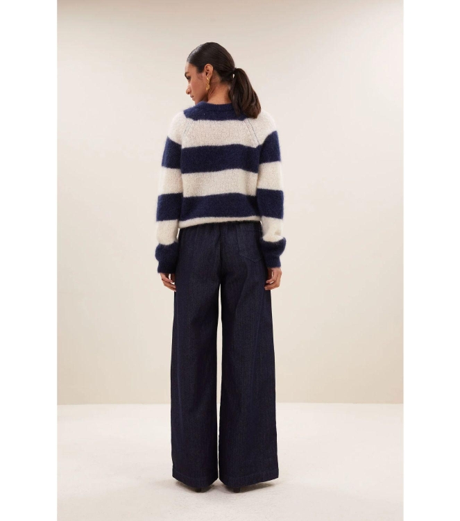 By-Bar Amsterdam Sian stripe pullover 1620 Midnight stripe