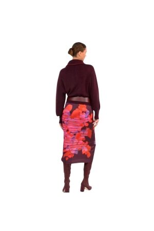 Caroline Biss Pull wol effen siersteek 54 Plum
