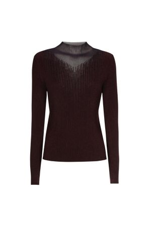 Caroline Biss Pull lurex lange mouw 54 Plum
