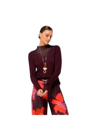 Caroline Biss Pull lurex lange mouw 54 Plum