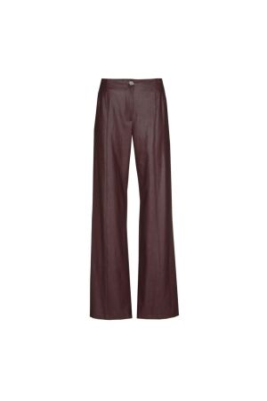 Caroline Biss Broek vegan leather 55 Wine