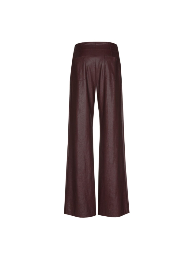 Caroline Biss Broek vegan leather 55 Wine