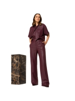 Caroline Biss Broek vegan leather 55 Wine
