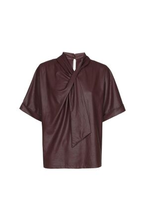 Caroline Biss Top vegan leather 55 Wine