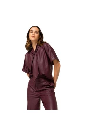 Caroline Biss Top vegan leather 55 Wine