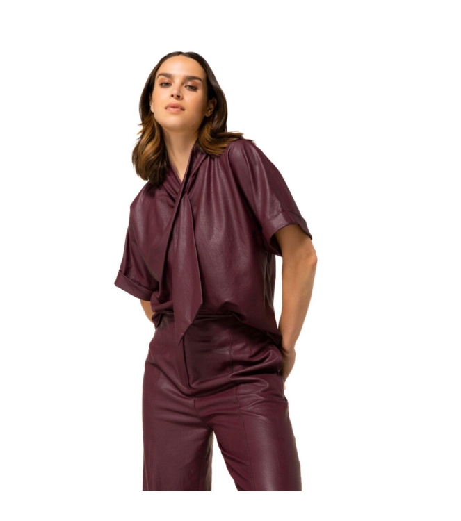 Caroline Biss Top vegan leather 55 Wine