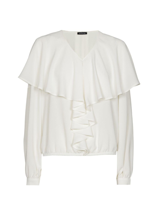 Caroline Biss Tuniek mousseline volant 93 Cream