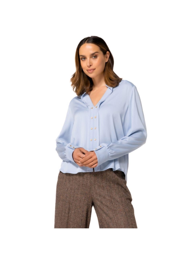 Caroline Biss Blouse viscose 27 Soft blue