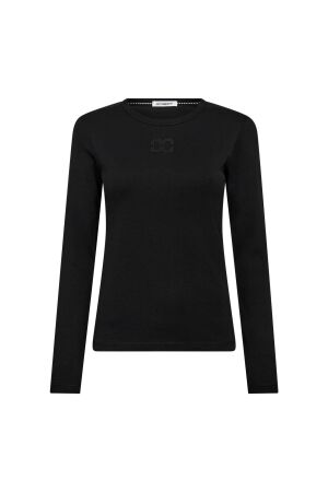 Co Couture GrannyCC embroidery ls tee 96 Black