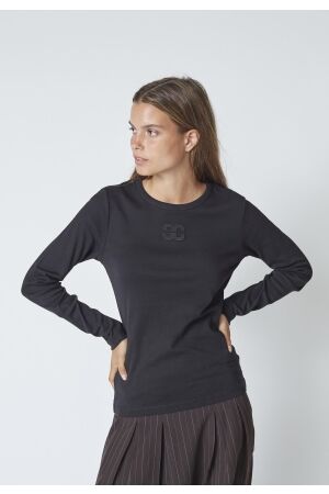 Co Couture GrannyCC embroidery ls tee 96 Black