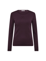 Co Couture GrannyCC embroidery ls tee 67 Plum