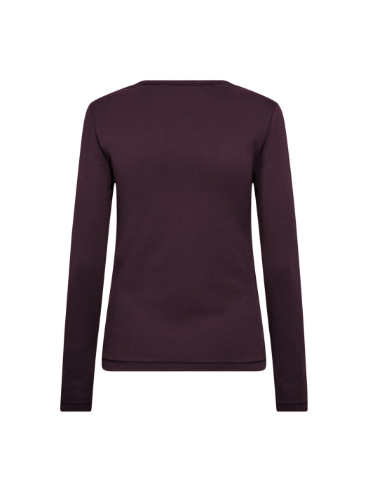 Co Couture GrannyCC embroidery ls tee 67 Plum
