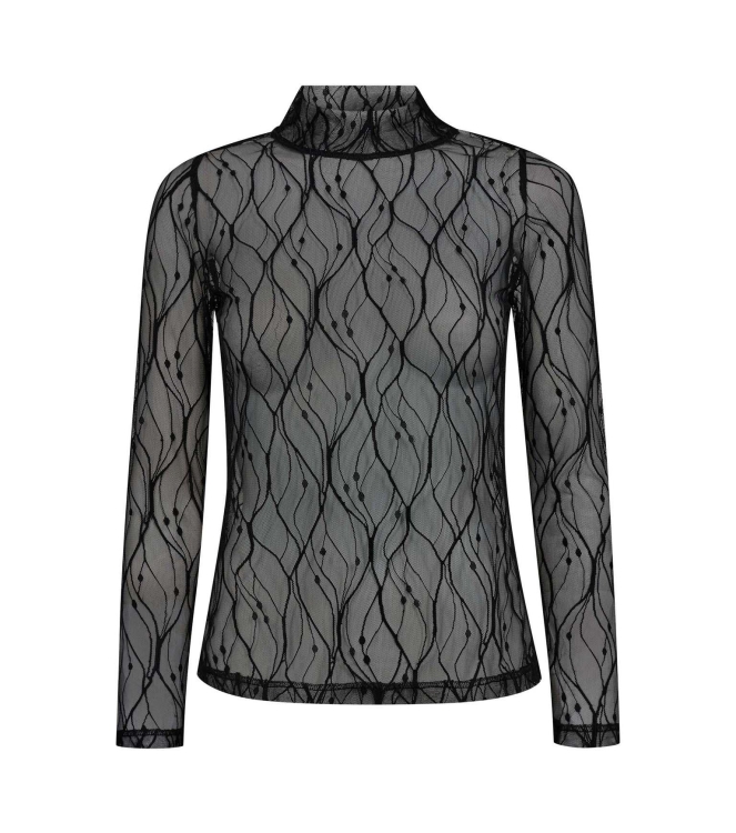 Co Couture MercyCC mesh turtleneck 96 Black