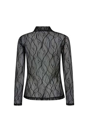 Co Couture MercyCC mesh turtleneck 96 Black