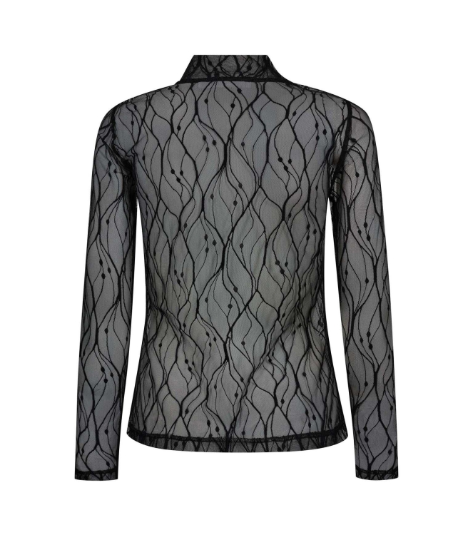 Co Couture MercyCC mesh turtleneck 96 Black