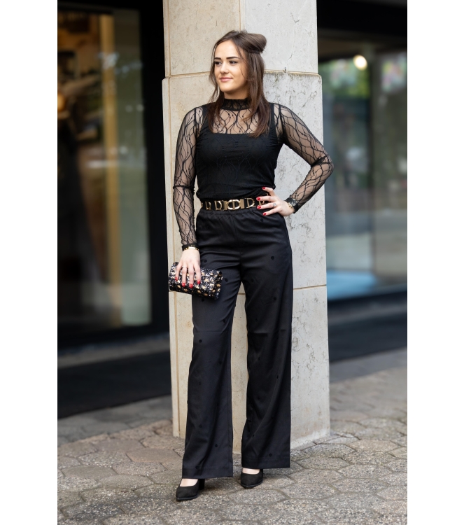 Co Couture MercyCC mesh turtleneck 96 Black