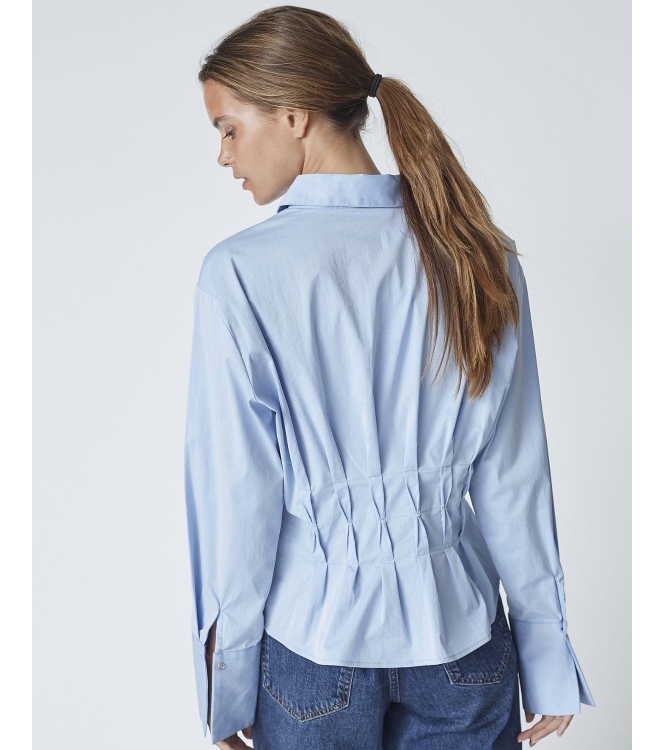 Co Couture PoppyCC pleat waist shirt 23 Pale blue