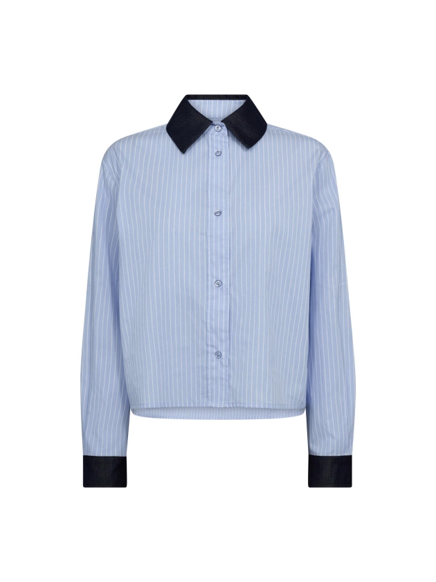Co Couture NelsonCC stripe shirt 23 Pale Blue