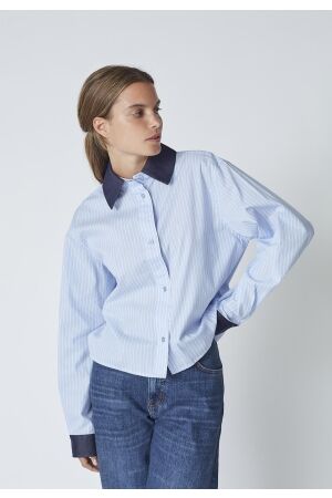 Co Couture NelsonCC stripe shirt 23 Pale Blue