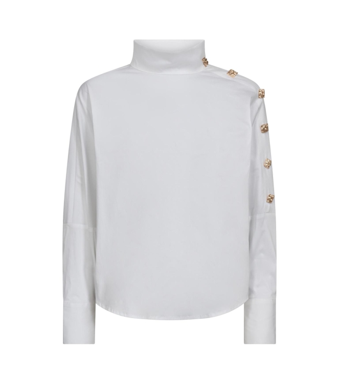 Co Couture SannaCC Asym Button blouse 4000 White