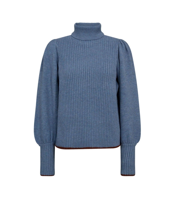 Co Couture RowCC puff rib roll neck 17 Blue