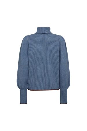 Co Couture RowCC puff rib roll neck 17 Blue