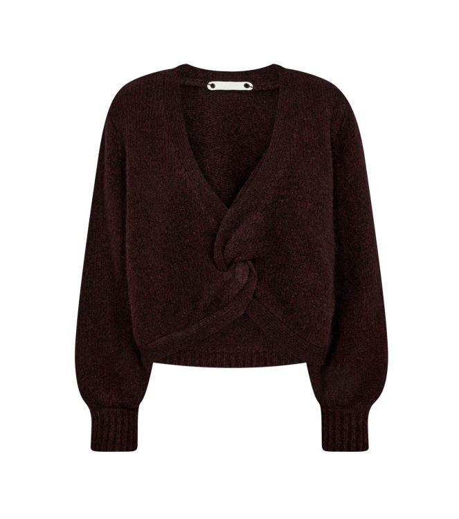 Co Couture CozyCC twist back knit 87 Winered
