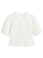 Co Couture AnikaCC frill ss shirt 11 off white