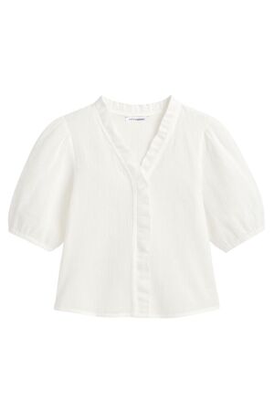 Co Couture AnikaCC frill ss shirt 11 off white