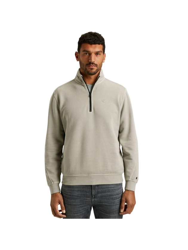 Cast Iron Half zip collar regular fit halfzi 9031 Drizzle