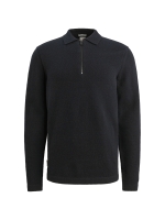 Cast Iron Long sleeve polo shirt regular woo 5287 Drak Sapphire