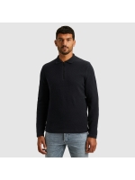 Cast Iron Long sleeve polo shirt regular woo 5287 Drak Sapphire