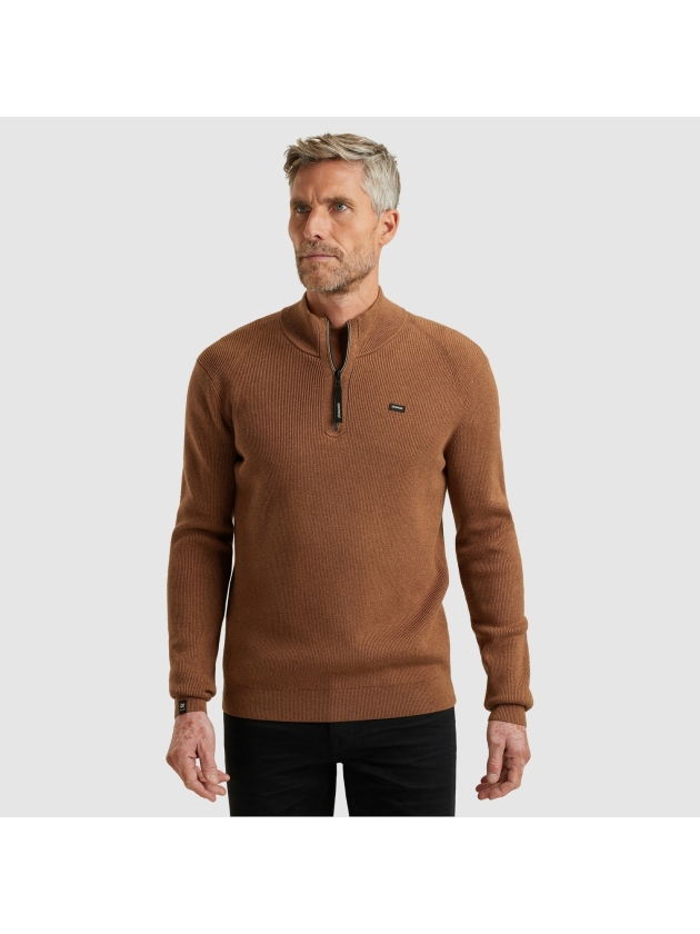 Vanguard Half zip collar gentleman's deal c 8122 Pecan brown
