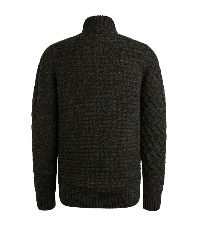 PME Legend Zip jacket heavy knit mixed yarn 971 Dark grey melee