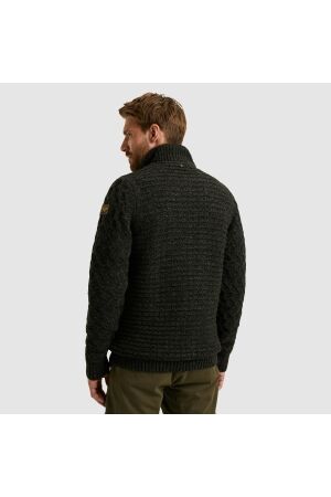 PME Legend Zip jacket heavy knit mixed yarn 971 Dark grey melee