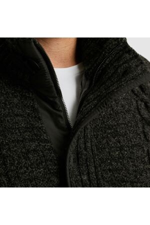PME Legend Zip jacket heavy knit mixed yarn 971 Dark grey melee