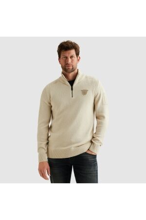 PME Legend Half zip collar soft blend 910 Bone white melee