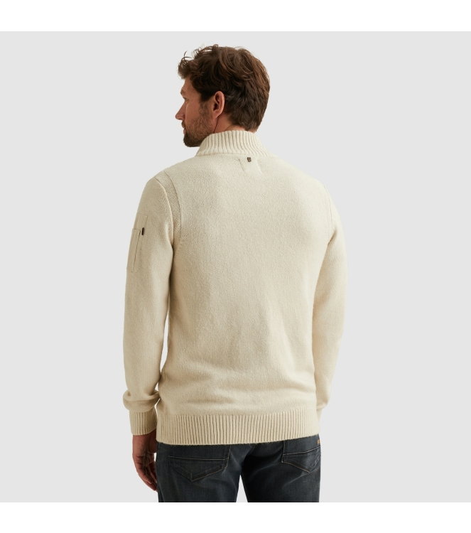 PME Legend Half zip collar soft blend 910 Bone white melee