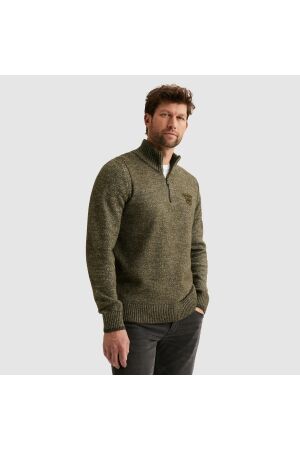 PME Legend Half zip collar soft blend 940 Mid grey melee