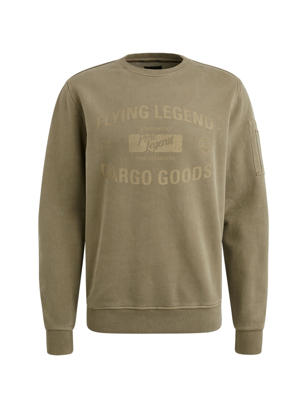PME Legend Crewneck peach fleece gd 6389 Dusky green