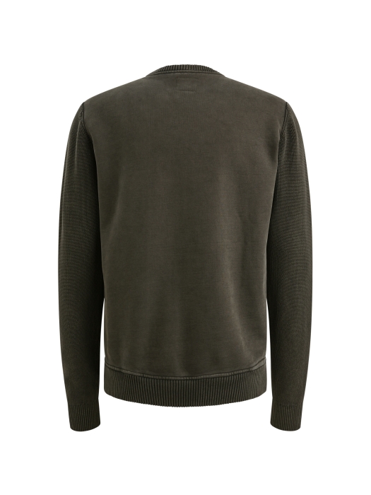 PME Legend Crewneck sweat knit combination 9703 Dark grey