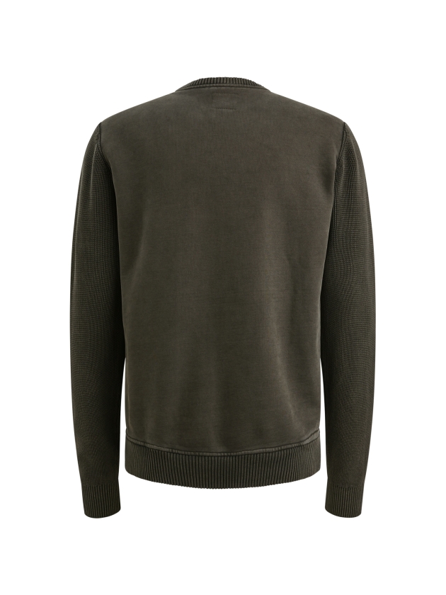 PME Legend Crewneck sweat knit combination 9703 Dark grey