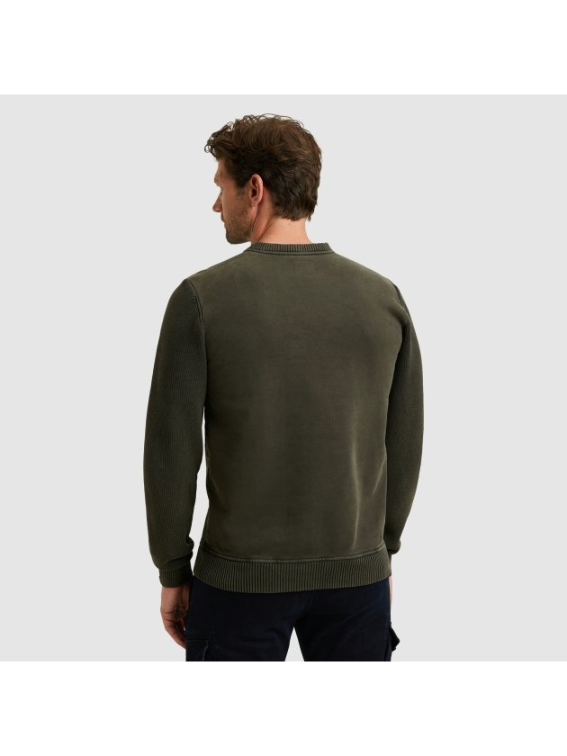 PME Legend Crewneck sweat knit combination 9703 Dark grey