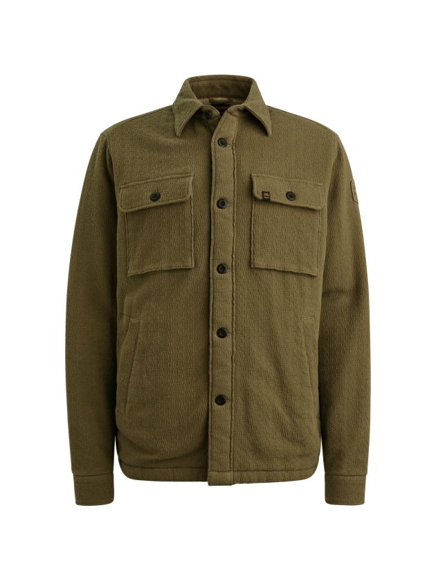 PME Legend LONG SLEEVE SHIRT Bold Waffle with 6389 Dusky green