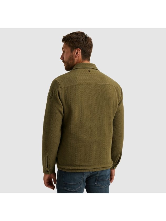 PME Legend LONG SLEEVE SHIRT Bold Waffle with 6389 Dusky green
