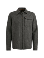 PME Legend LONG SLEEVE SHIRT Woolblend Herrin Dark Grey Melee