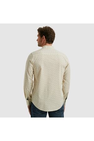 PME Legend LONG SLEEVE SHIRT Allover print on Bone White